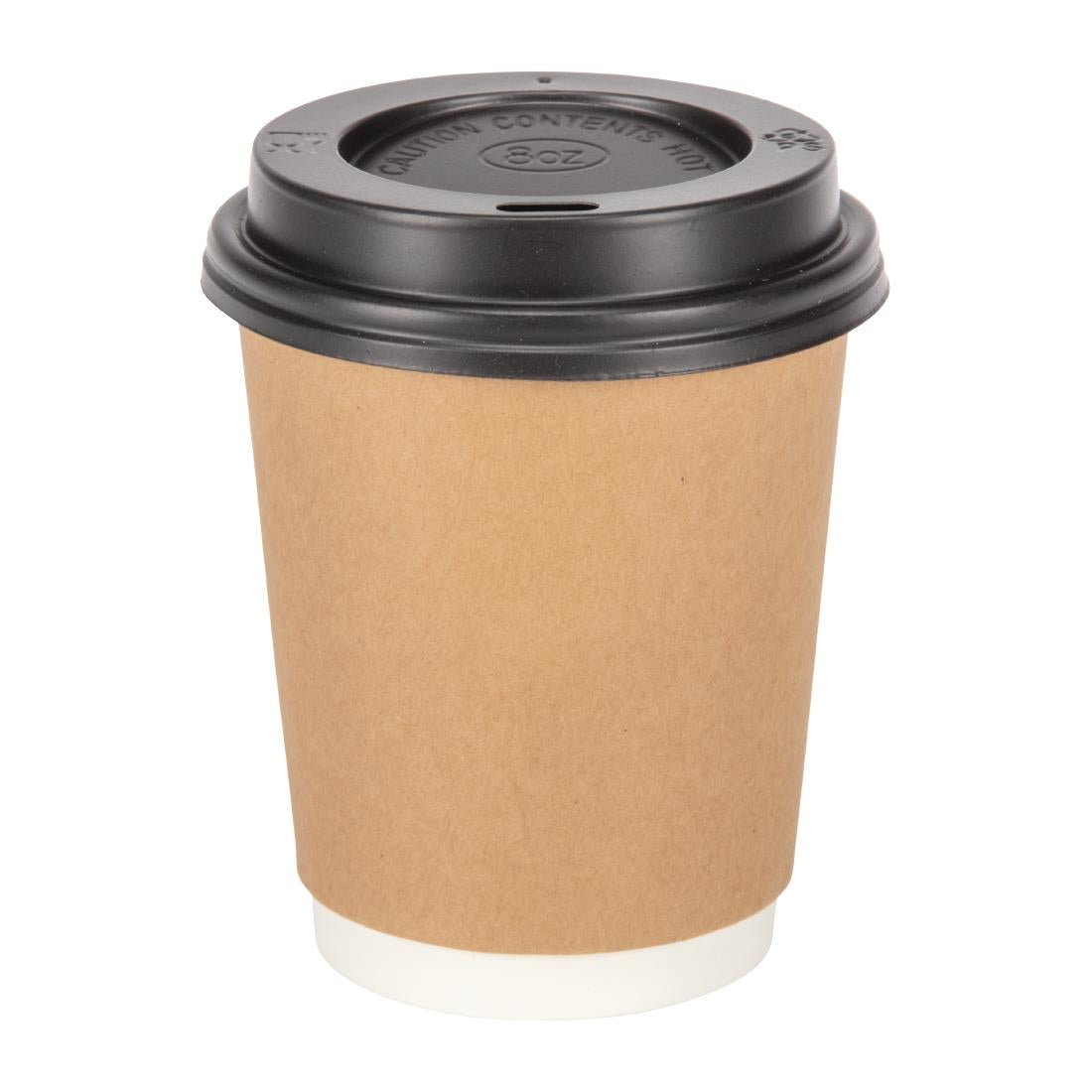 Fiesta Recyclable Takeaway Coffee Cups Double Wall Kraft 225ml (Pack of 25) - GP436