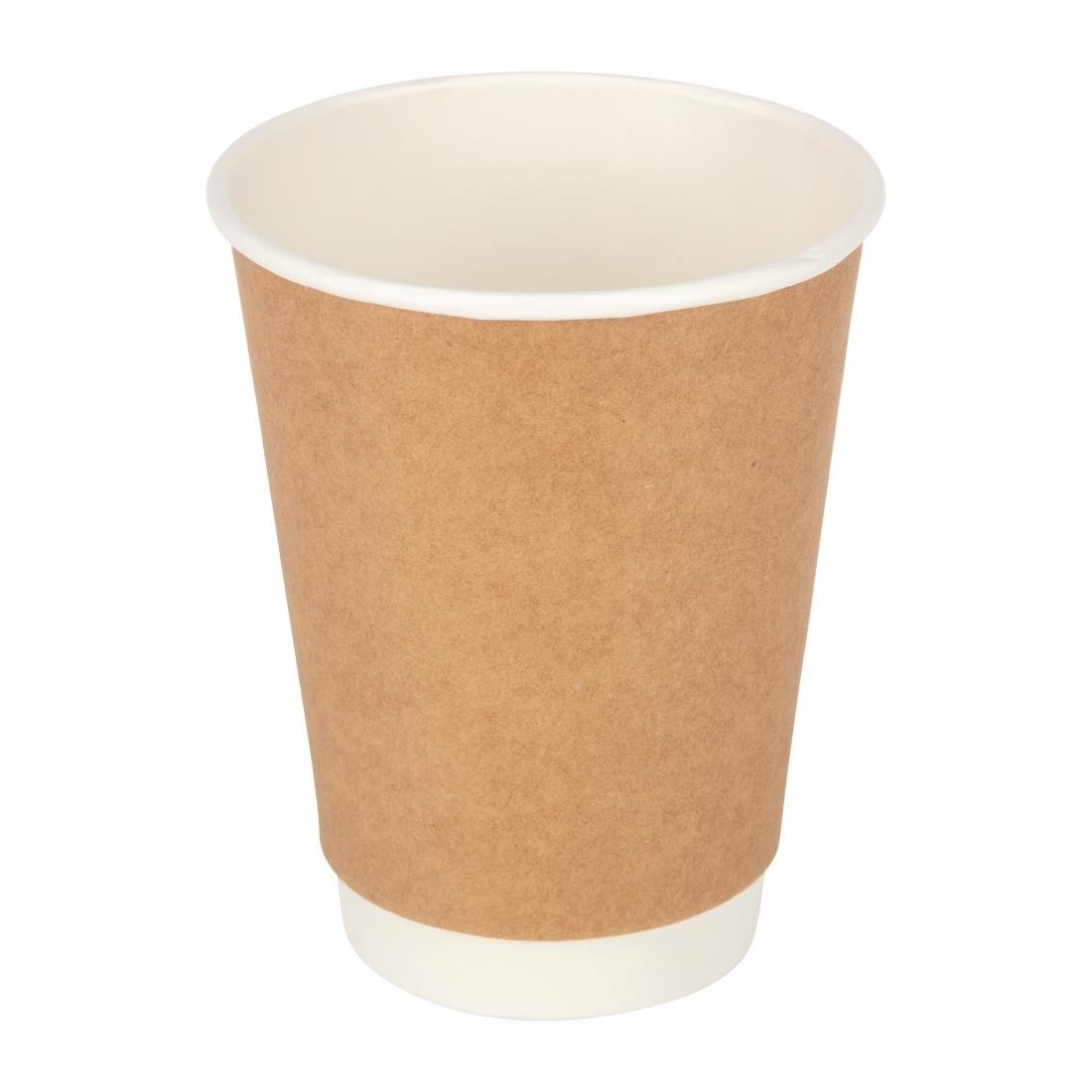 Fiesta Recyclable Takeaway Coffee Cups Double Wall Kraft 340ml (Pack of 500) - GP440