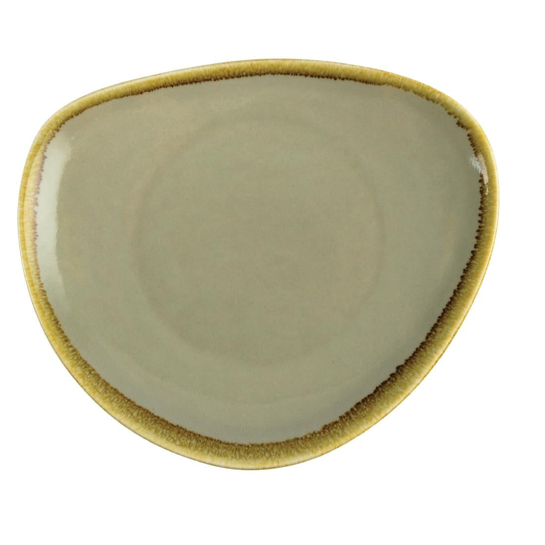 Olympia Kiln Triangular Plate Moss 230mm - GP473