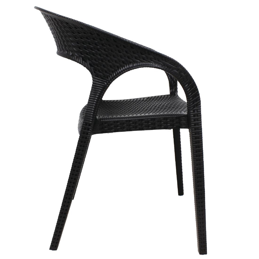 Bolero PP Rattan Wraparound Armchairs (Pack of 4) - GR363