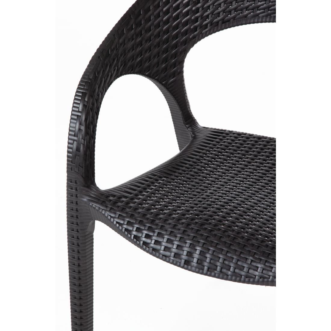 Bolero PP Rattan Wraparound Armchairs (Pack of 4) - GR363