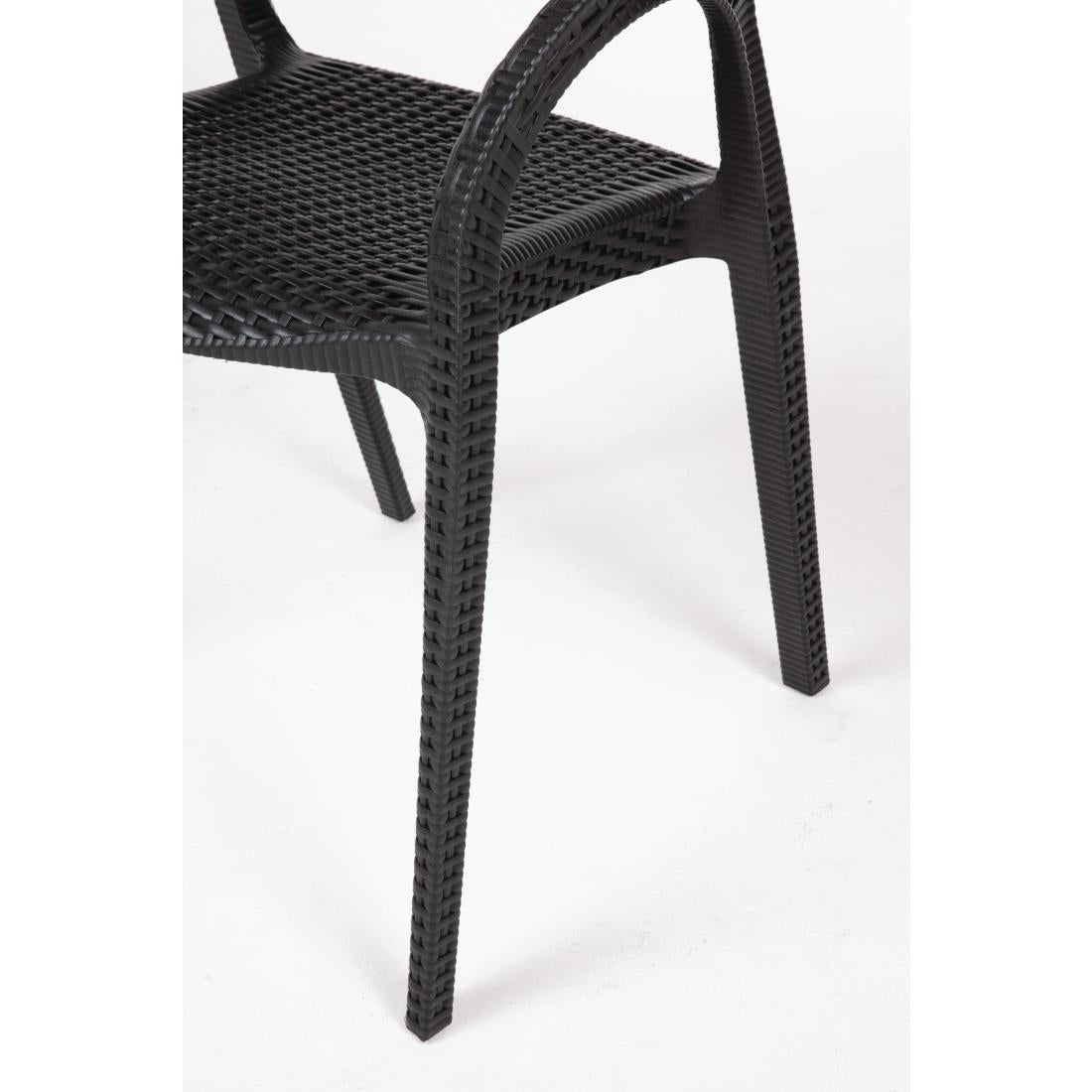 Bolero PP Rattan Wraparound Armchairs (Pack of 4) - GR363