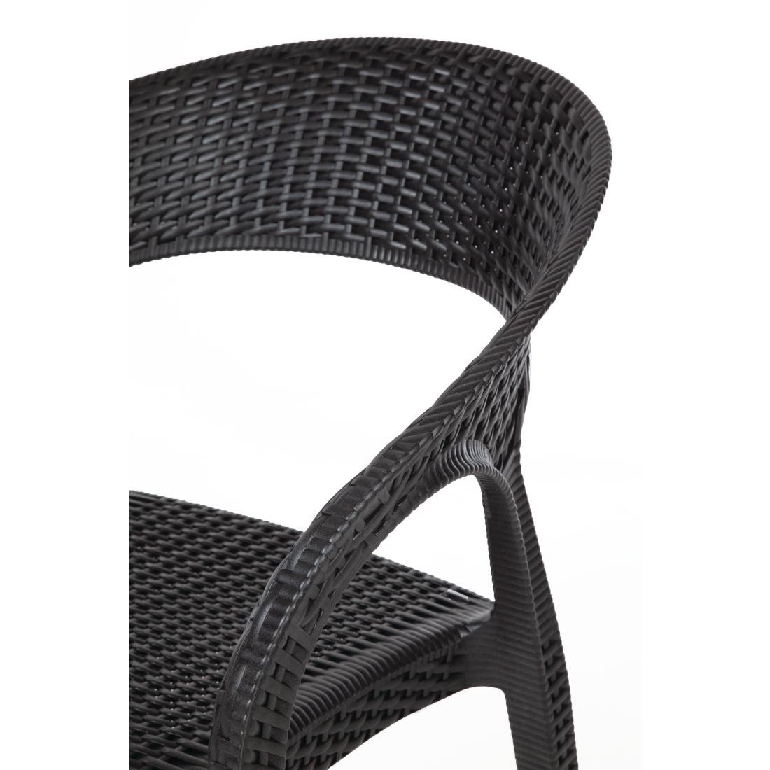 Bolero PP Rattan Wraparound Armchairs (Pack of 4) - GR363