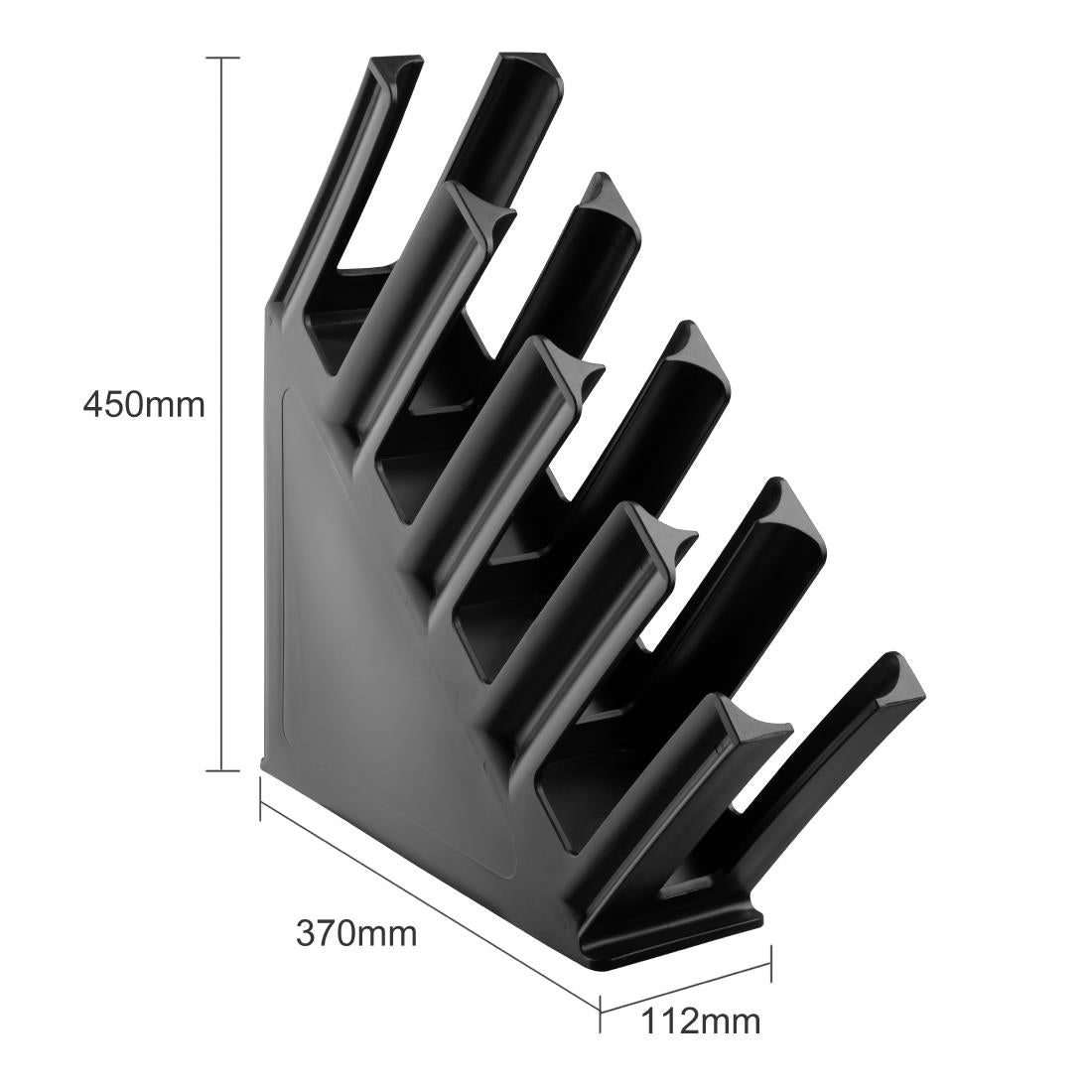 Olympia Kristallon Cup Holder 4-Slots Polypropylene Black - HC437