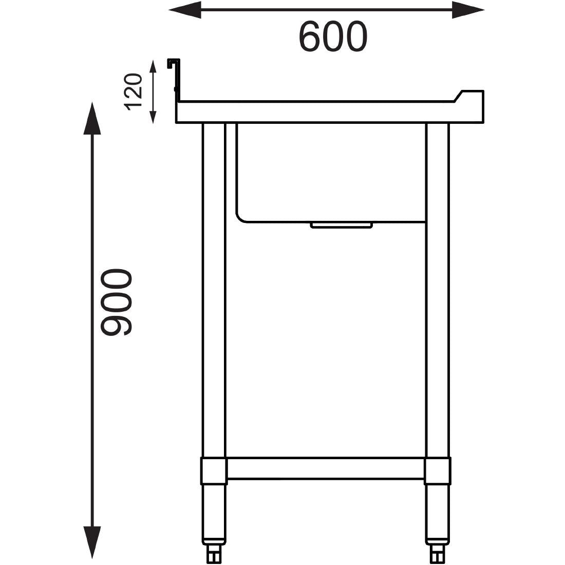 Vogue Double Bowl Sink L/H Drainer - 1800mm 90mm Drain - HC908