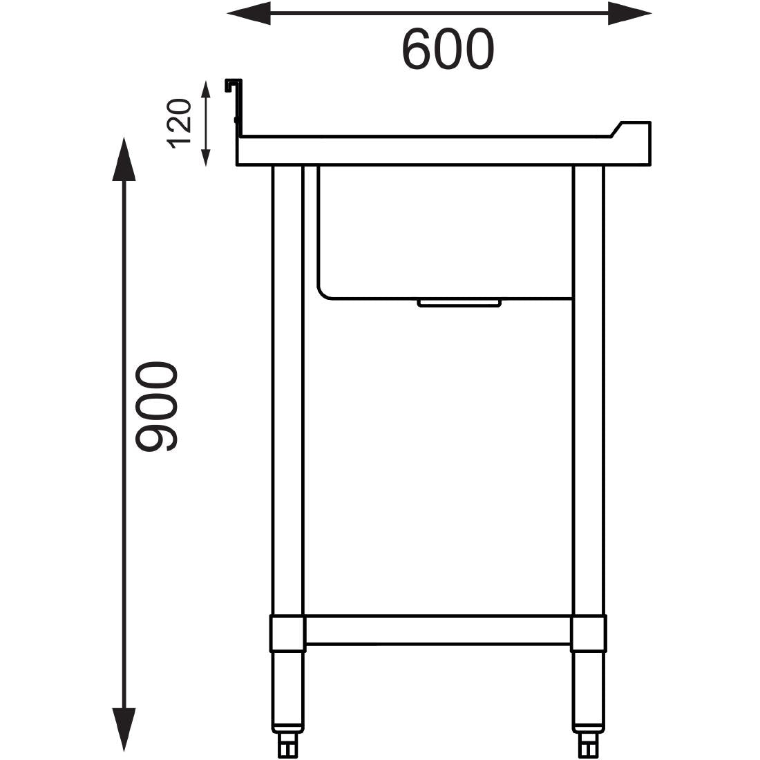 Vogue Double Bowl Sink L/H Drainer - 1500mm 90mm Drain - HC905