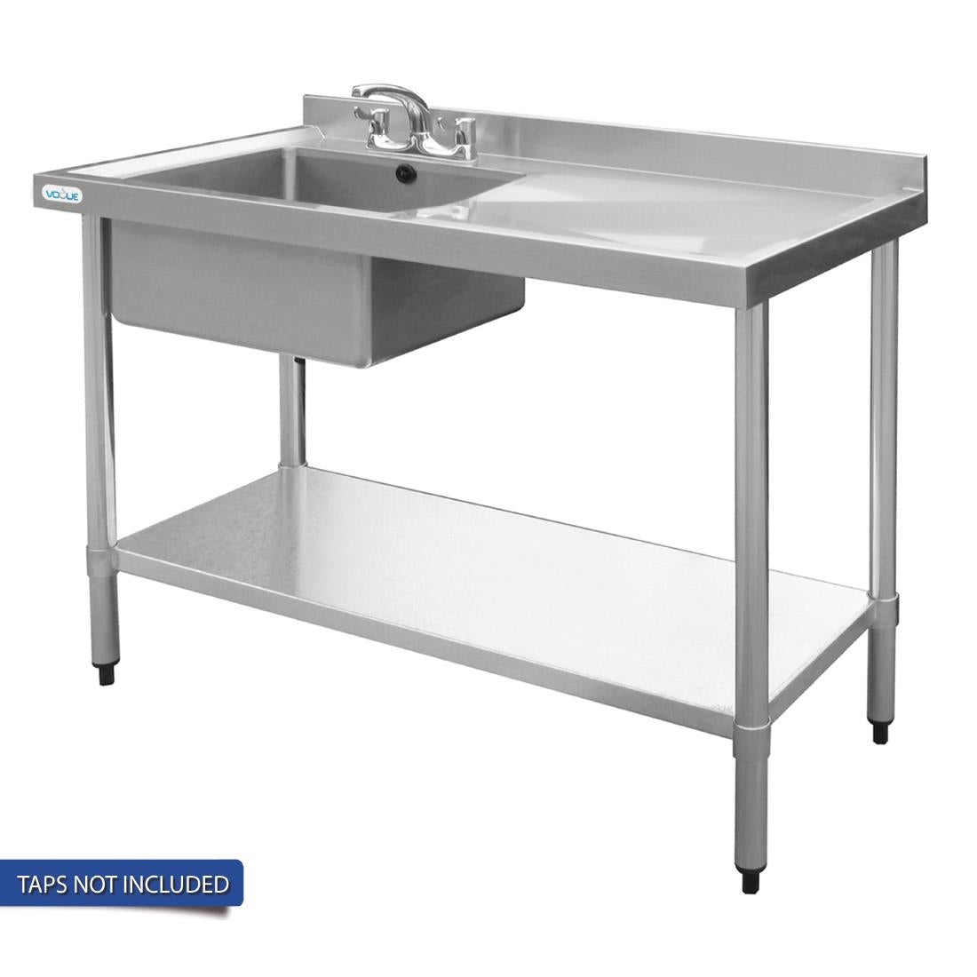 Vogue Single Bowl Sink R/H Drainer - 1000mm x700mm 90mm Drain - HC912