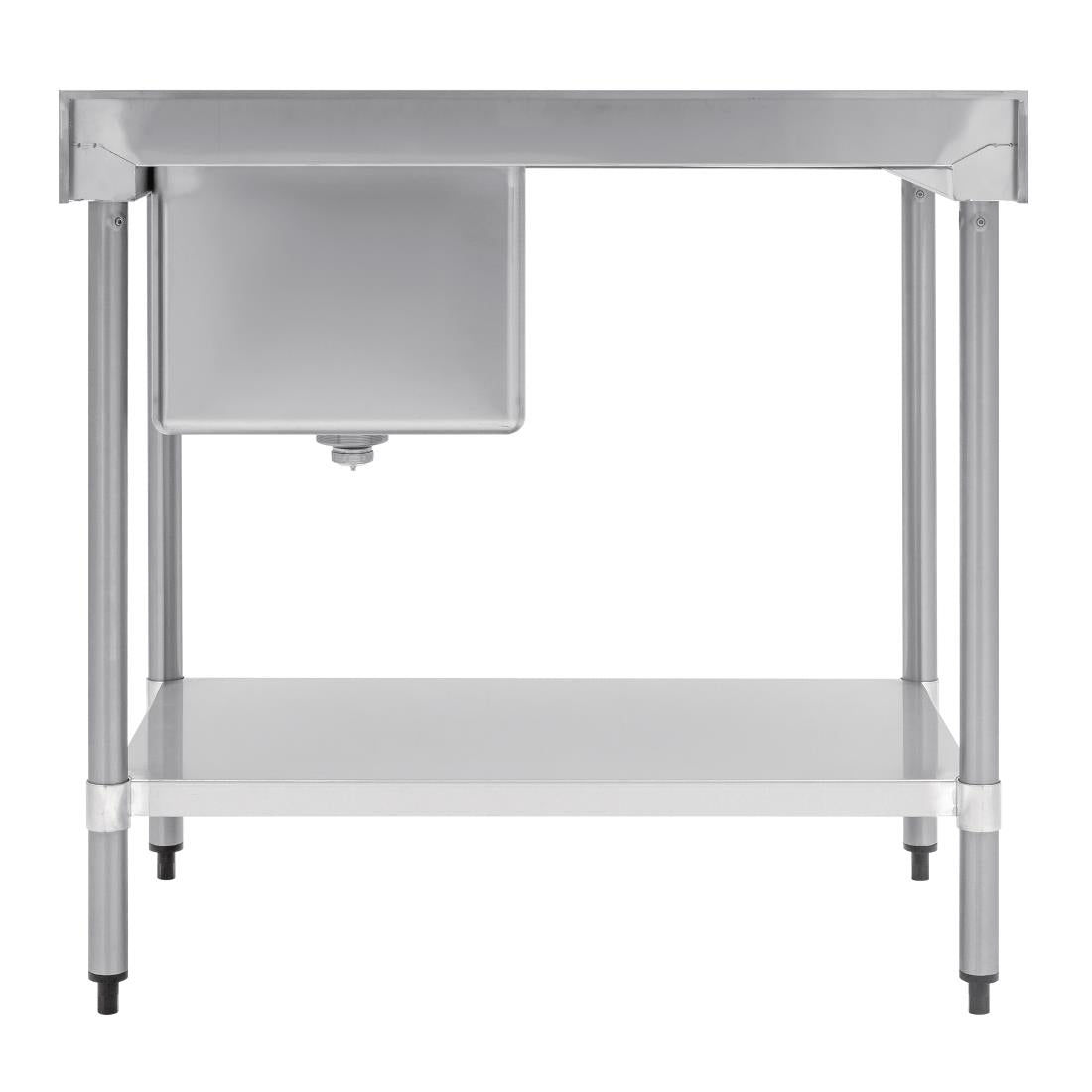 Vogue Single Bowl Sink L/H Drainer - 1000mm x 700mm 90mm Drain - HC913