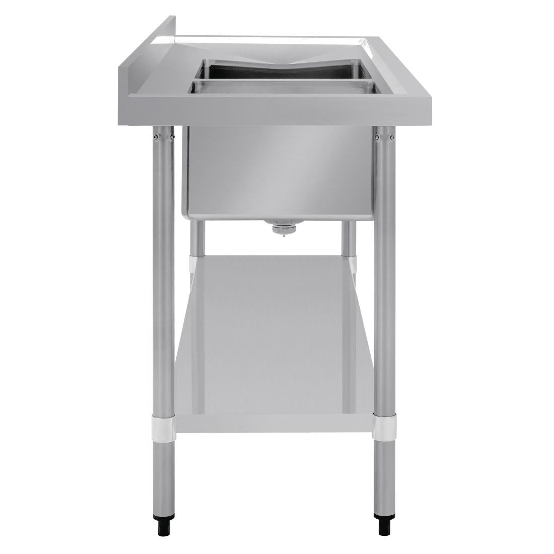 Vogue Double Bowl Sink R/H Drainer - 1500mm x 700mm 90mm Drain - HC916