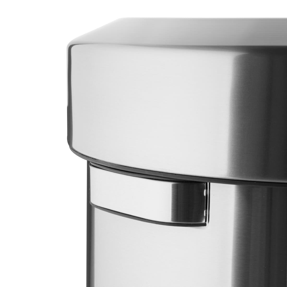 Bolero Bin with Swing Lid Brushed Steel - 70Ltr - HT461