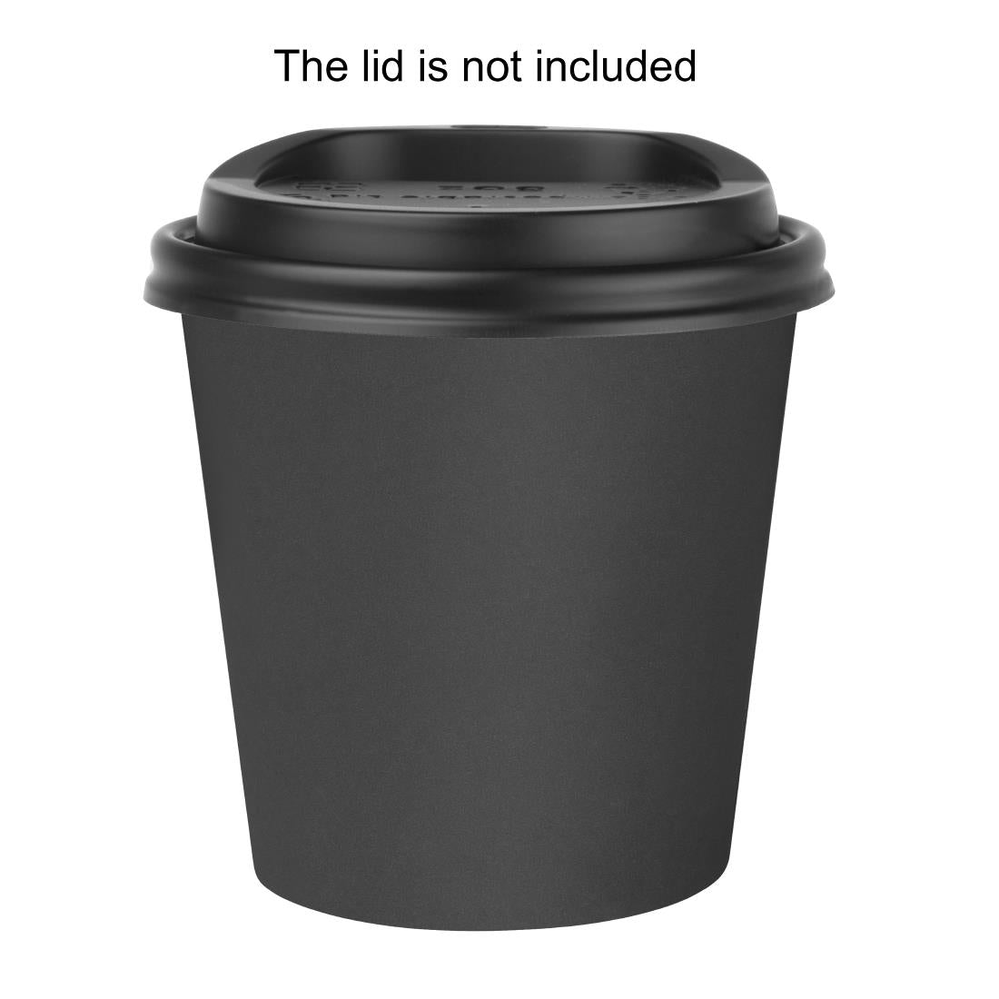 Fiesta Recyclable Hot Cups Single Wall Black 170ml (50 Pack) - HT469