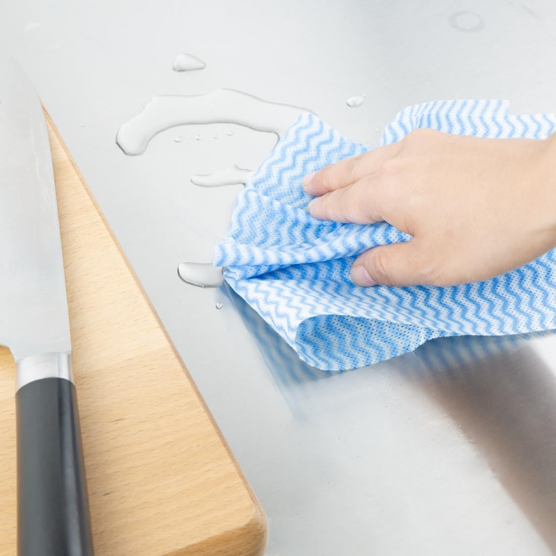 Jantex Green Compostable Cleaning Cloth Blue (Pack of 200) - HT495