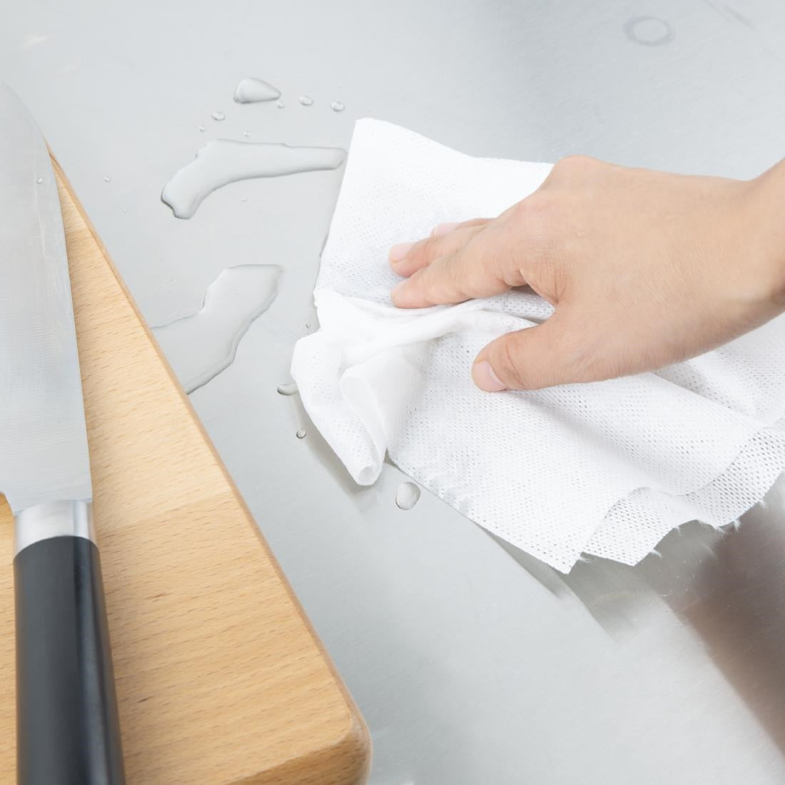 Jantex Green Compostable Cleaning Cloth White (Pack of 200) - HT496