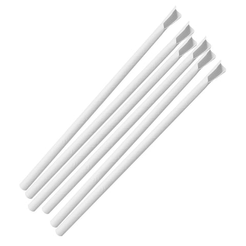 Fiesta Compostable Paper Spoon Straw White 210x8mm (250 Pack) - HU367
