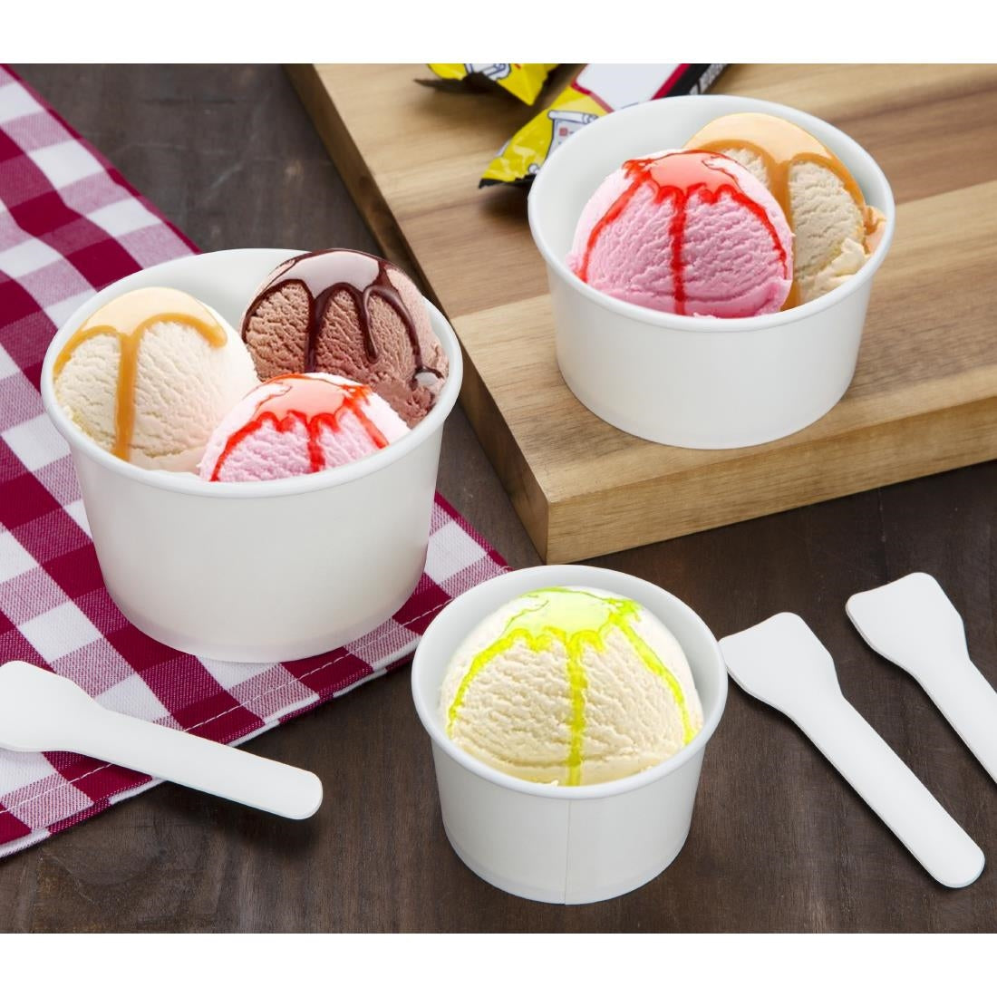Fiesta Recyclable Ice Cream Pots 227ml (1000 Pack) - HW632