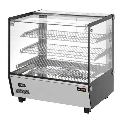 Apuro Square Countertop Heated Display Merchandiser 120Ltr - HW923-A