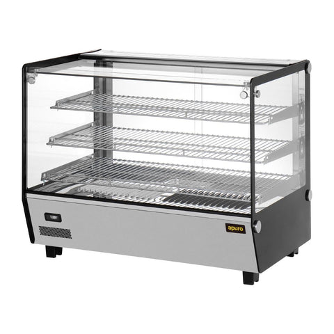 Apuro Square Countertop Heated Display Merchandiser 160Ltr - HW924-A