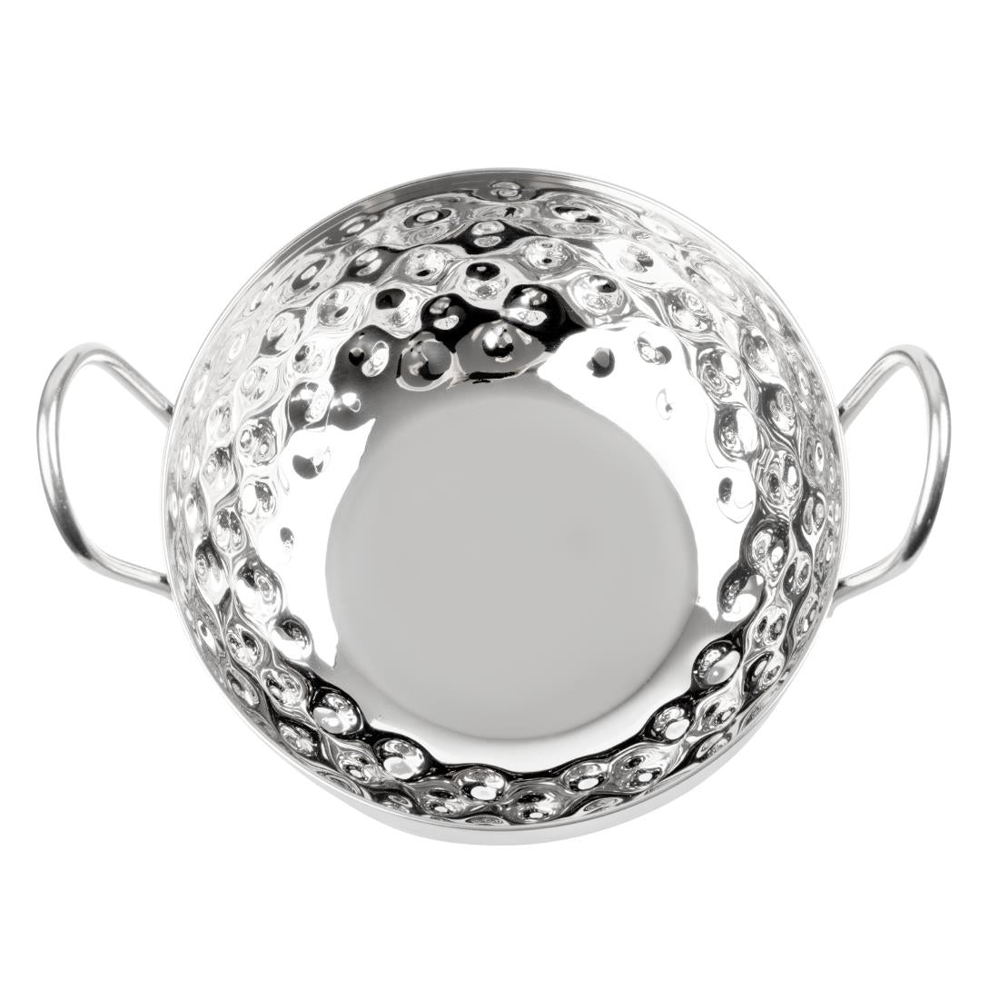 Olympia Table Presentation Hammered Kadai Dish Stainless Steel 150mm - HY105