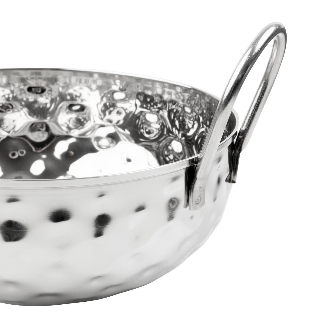 Olympia Table Presentation Hammered Kadai Dish Stainless Steel 150mm - HY105