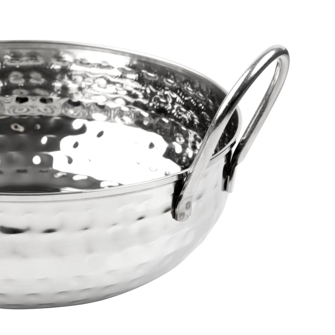 Olympia Table Presentation Hammered Kadai Dish Stainless Steel 200mm - HY107
