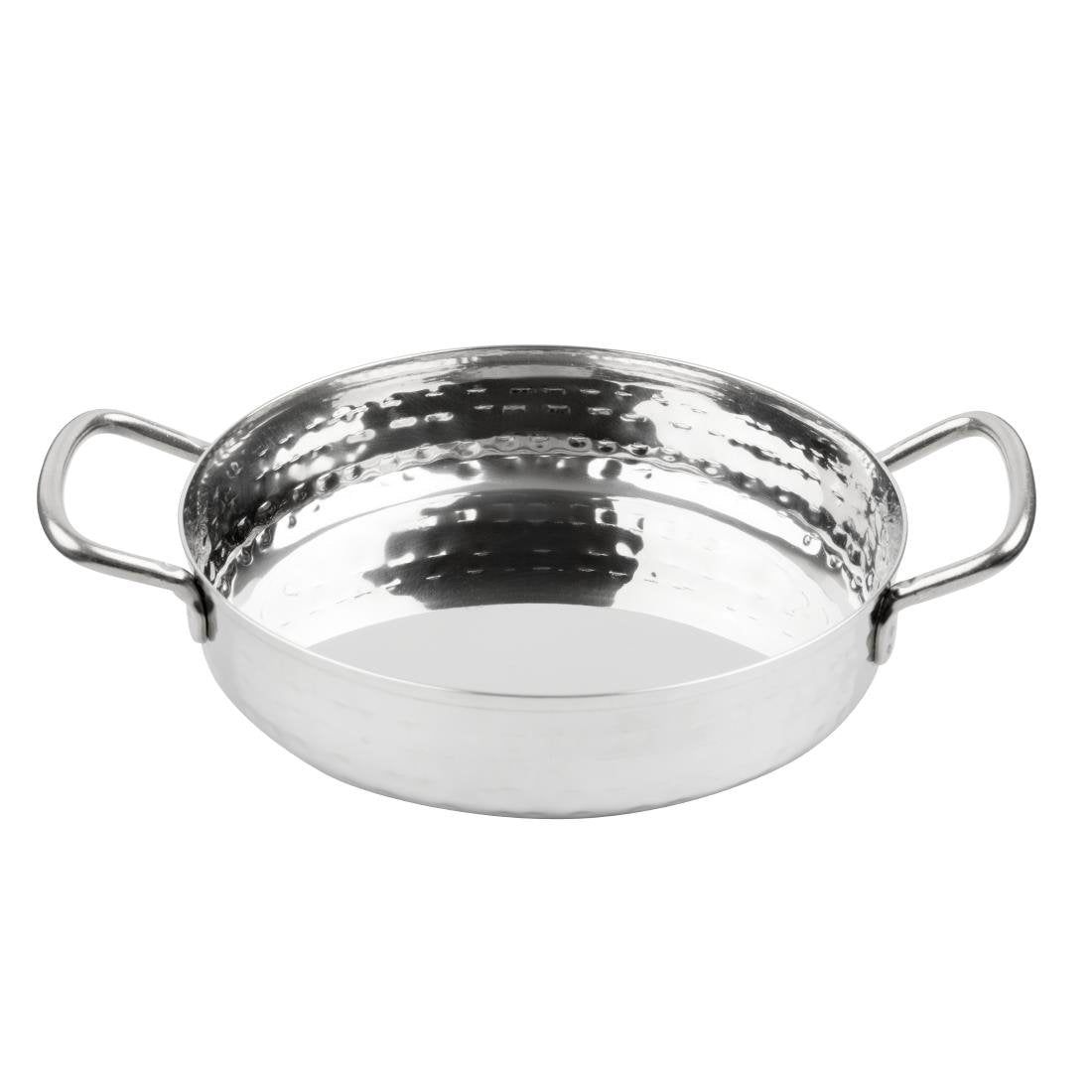Olympia Table Presentation Handled Dish Stainless Steel Hammered 150mm - HY111