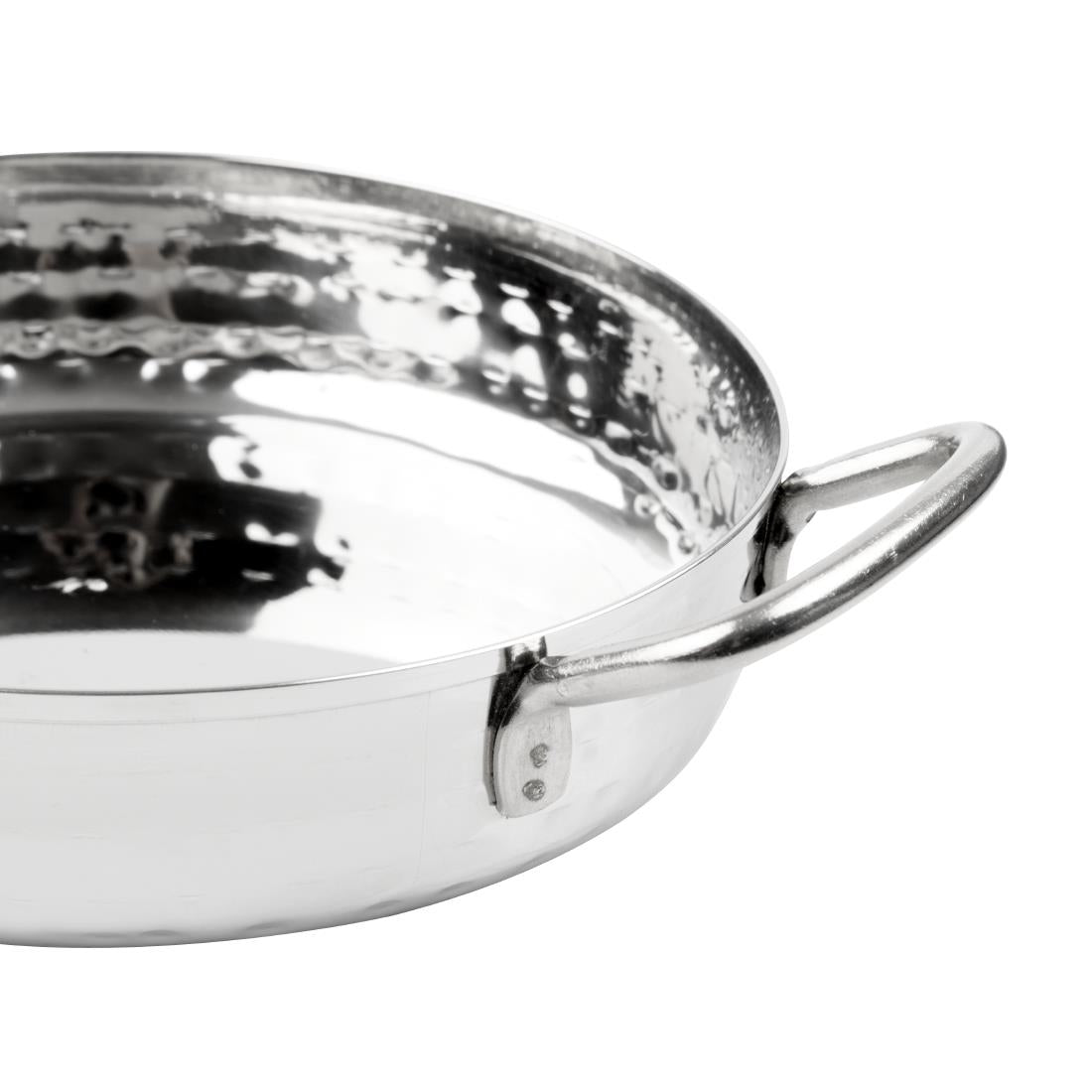 Olympia Table Presentation Handled Dish Stainless Steel Hammered 125mm - HY110