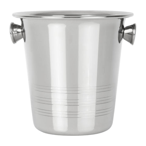 Olympia Ice Bucket with Handles and Etch Detail Stainless Steel 1050ml - HY121