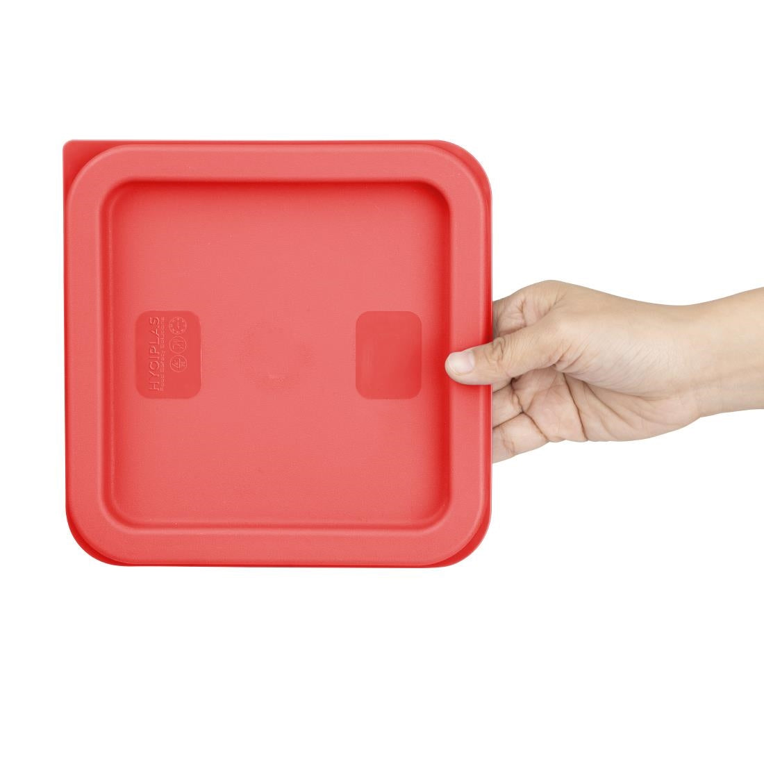 Hygiplas Square Red Lid to fit 1.5 & 3.5Ltr Containers - HY407