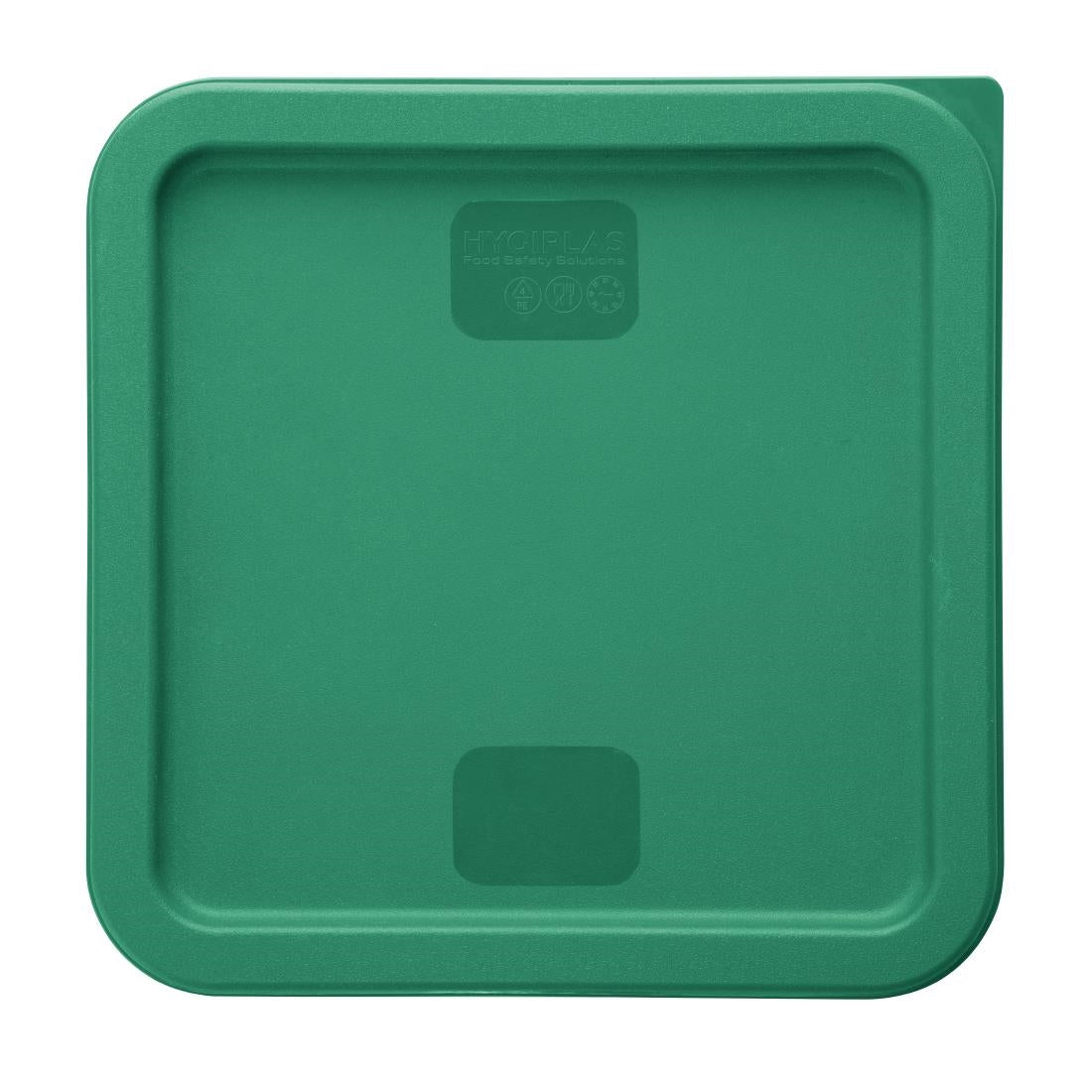 Hygiplas Square Food Storage Container Lid Green Medium - HY414