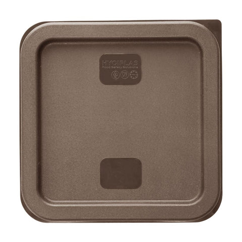 Hygiplas Square Brown Lid to Fit 1.5/3.5Ltr Containers - HY422