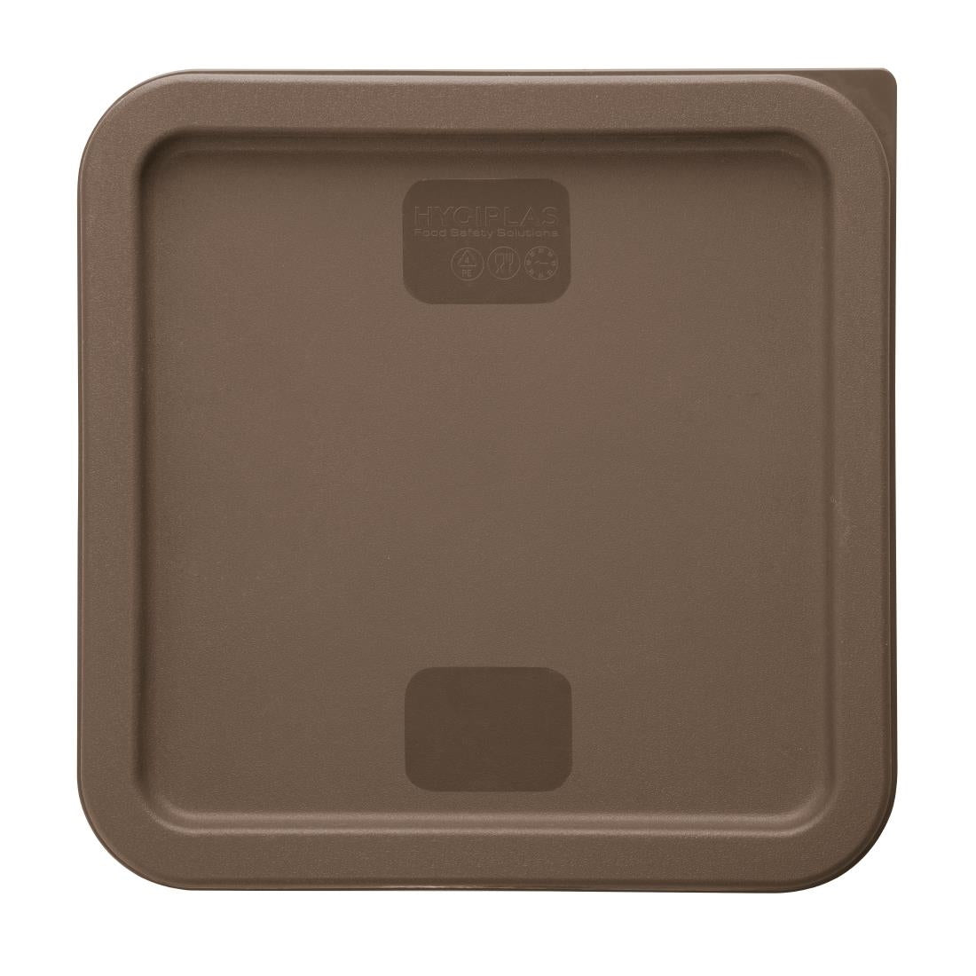 Hygiplas Square Brown Lid to Fit 5.5/7Ltr Containers - HY423