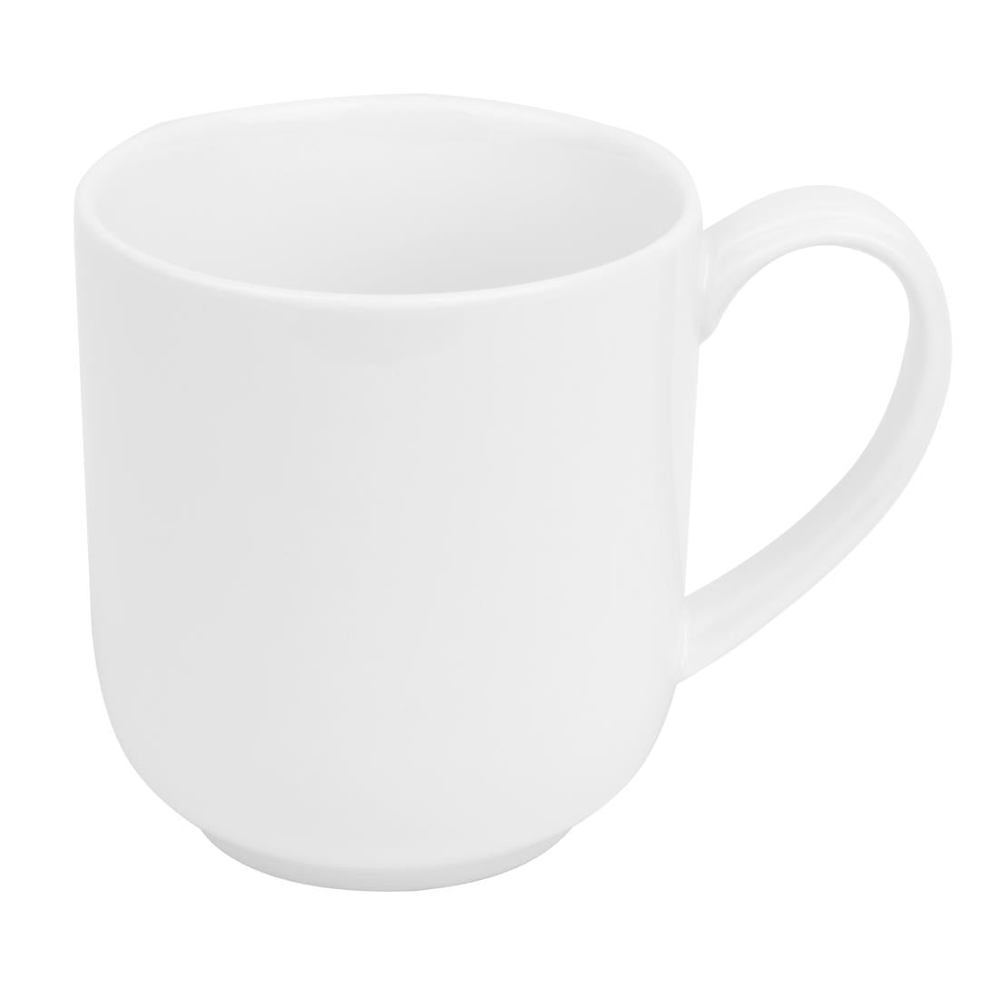 Olympia Whiteware Large Rounded Mugs 410ml (6 Pack) - HY541