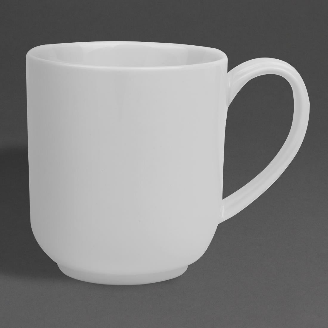 Olympia Whiteware Large Rounded Mugs 410ml (6 Pack) - HY541