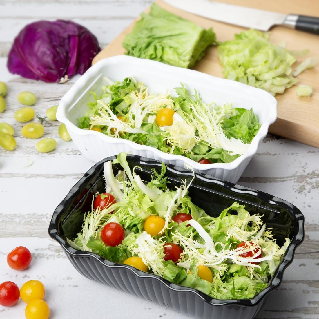 Olympia Kristallon Medium Salad Crock - White - HY804