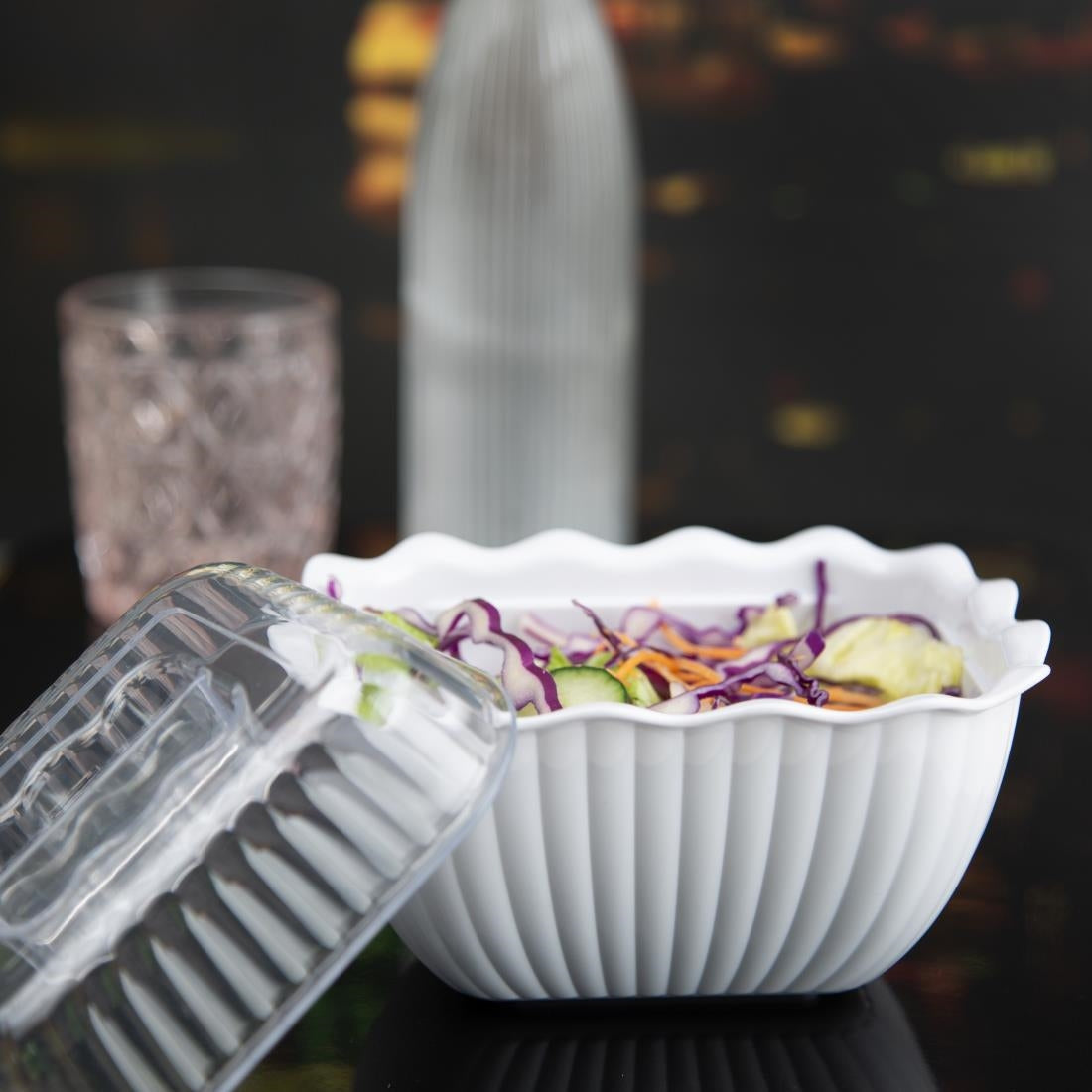 Olympia Kristallon Raised Lid for Small Salad Crock - HY808