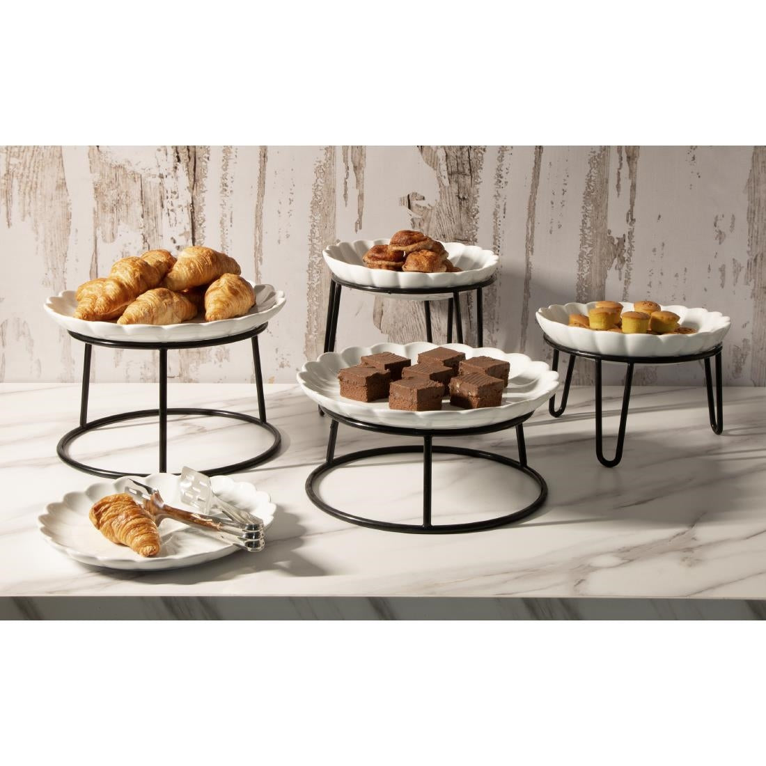 Olympia Non-Slip Riser Round Multi Black Wire 230x260x150mm - HY986
