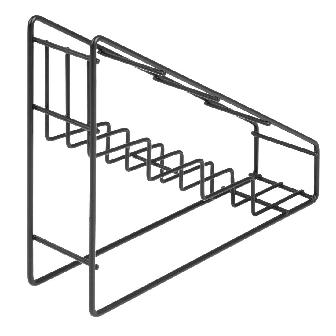 Olympia Syrup Bottle Stand Black Wire 400x105x320mm - HY987