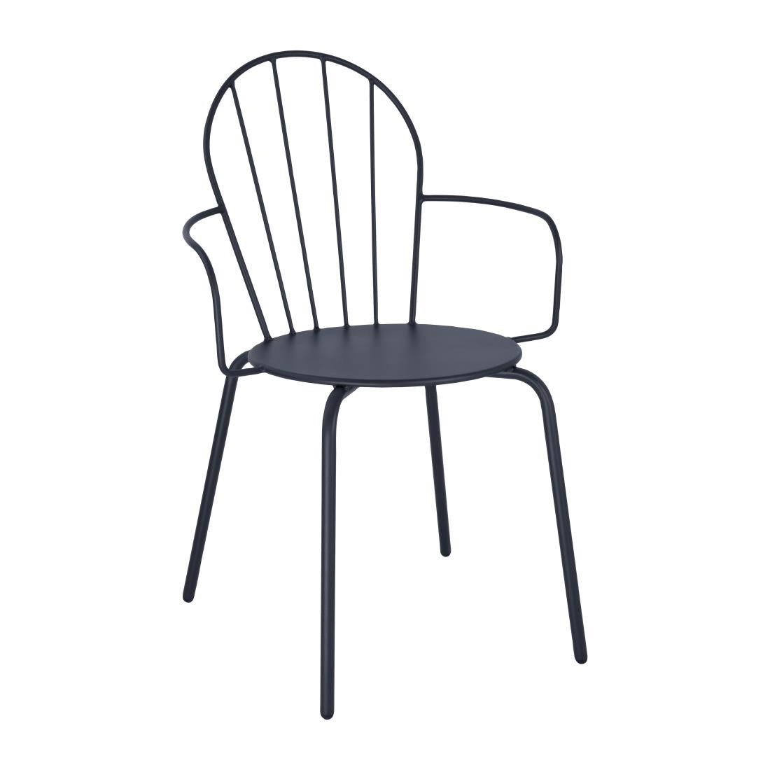 Bolero Adeline Arm Chairs Slate Blue (4 Pack) - HZ358