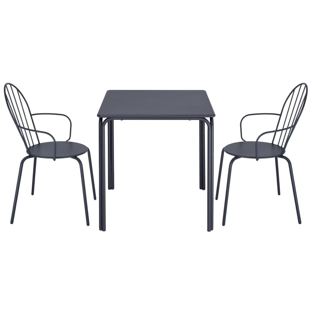 Bolero Adeline Arm Chairs Slate Blue (4 Pack) - HZ358