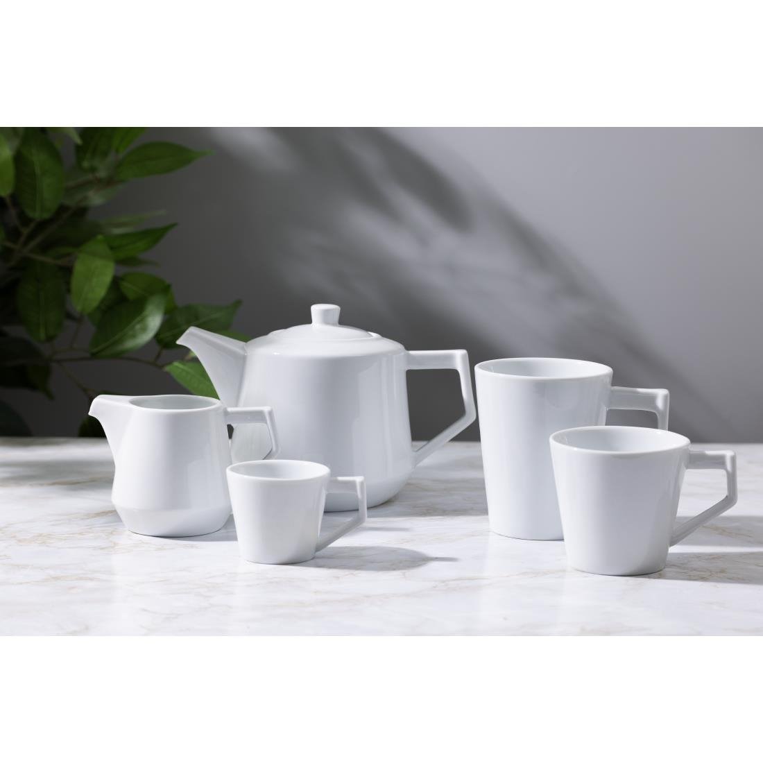 Olympia Whiteware Deco Cups 300ml (6 Pack) - HZ865