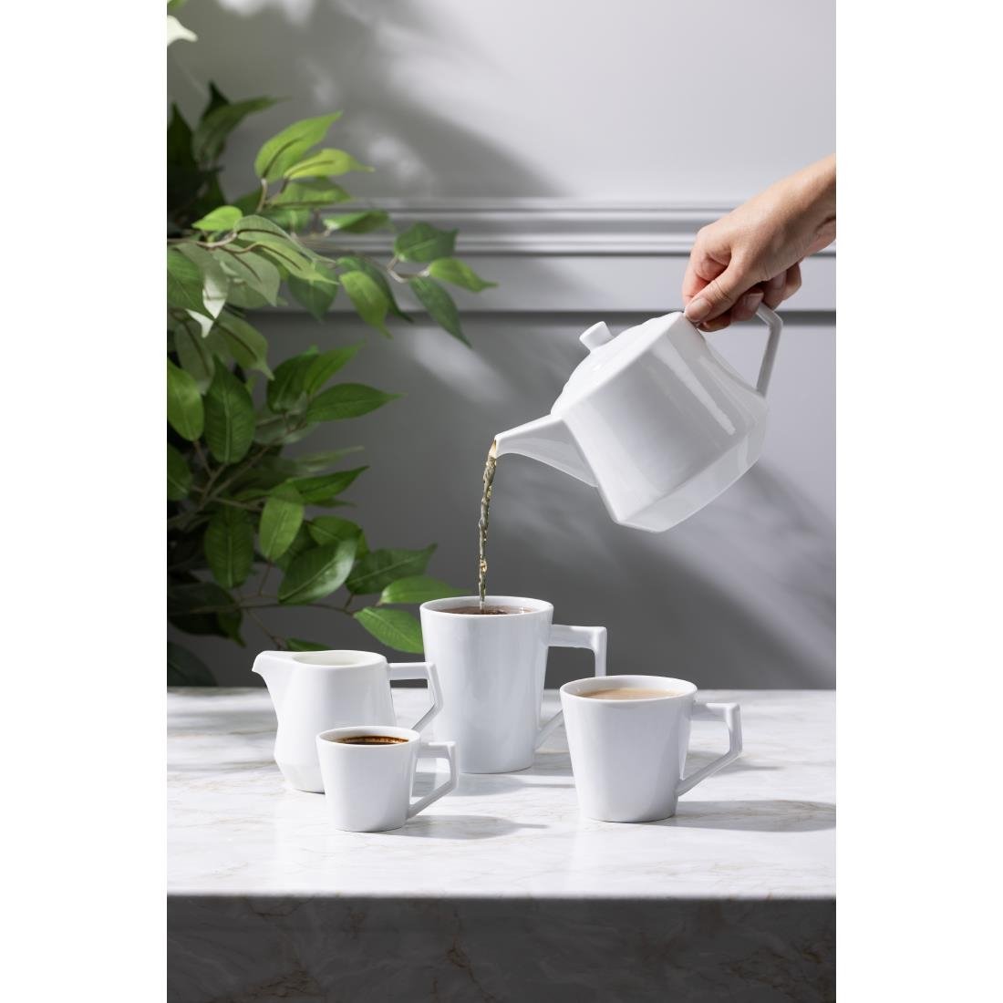 Olympia Whiteware Deco Cups 300ml (6 Pack) - HZ865