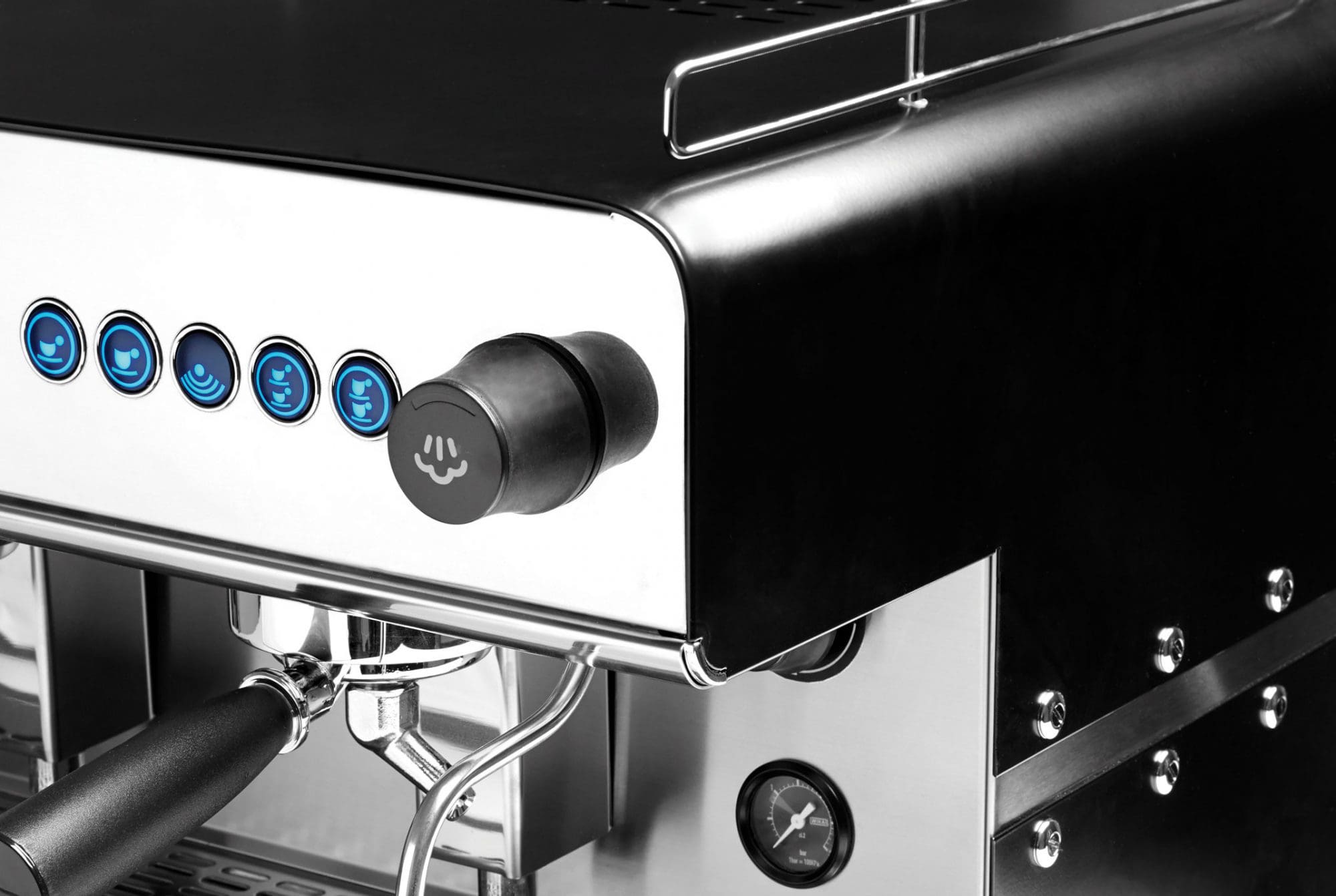 Iberital IB7 Plumbed Only - 1 Group Commercial Espresso Machine - Black