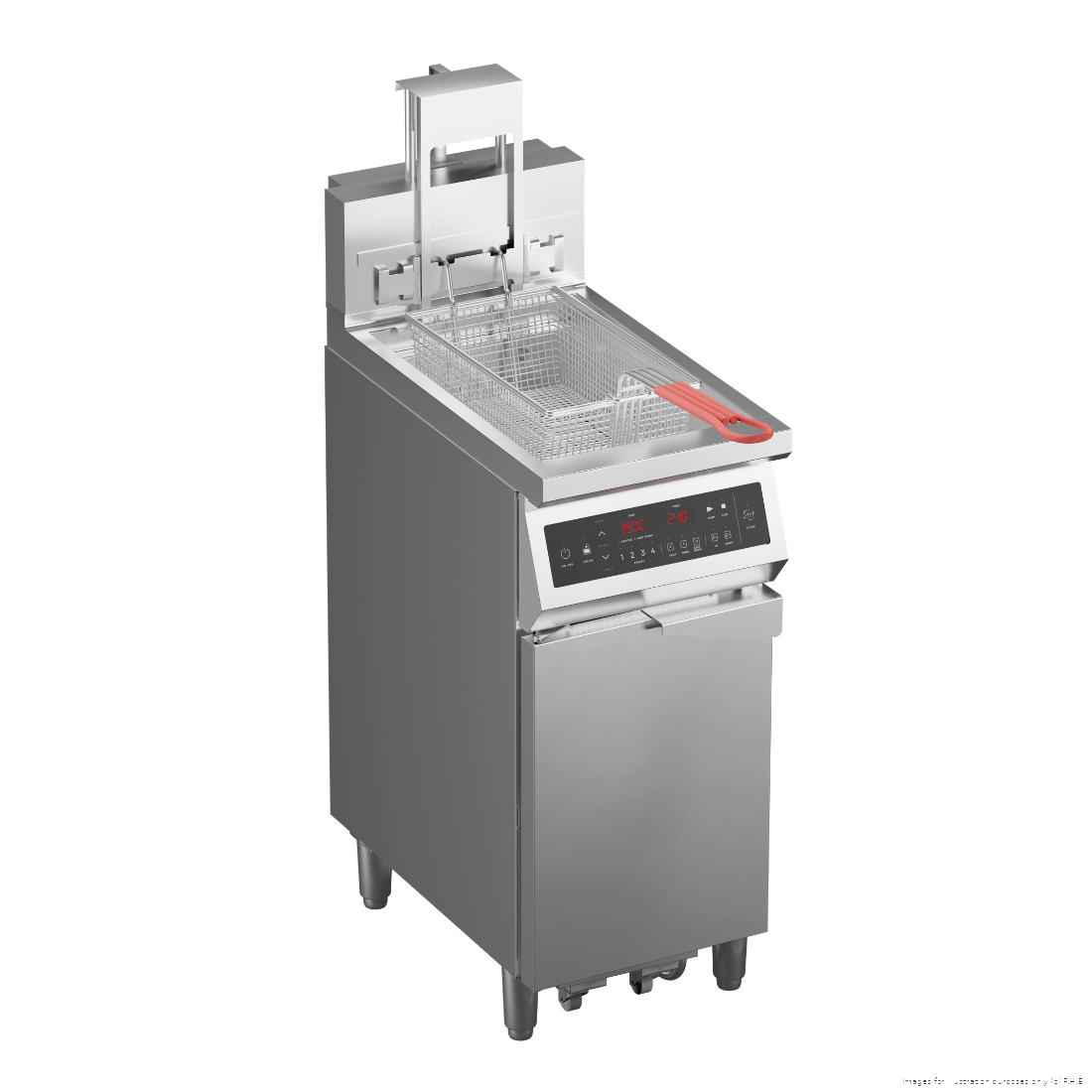 Brenner Volt 700 Series 25L Single Tank Auto-Lifting Induction Fryer with Oil Filtration - IDF1-25AL
