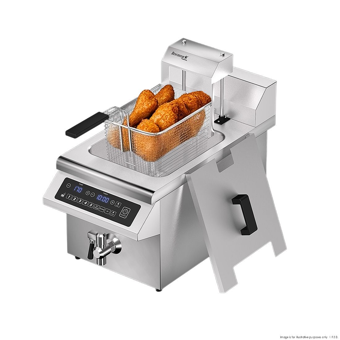 Benchstar Single Tank Auto Lifting Induction Fryer - IF3500S-AL