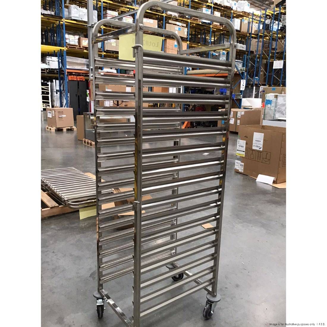 CLEARANCE - Modular System Baking tray trolley with 16 trays - 404091-NSW2109