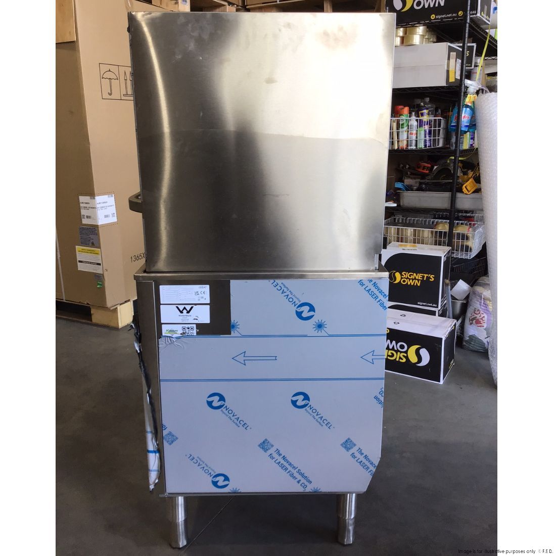 CLEARANCE - Asber Tech Line Pass-through Hood Type Dishwasher - GE-H500BDD-QLD375