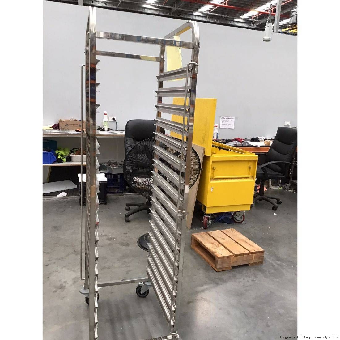 CLEARANCE - Modular System Baking tray trolley with 16 trays - 404091-NSW2109