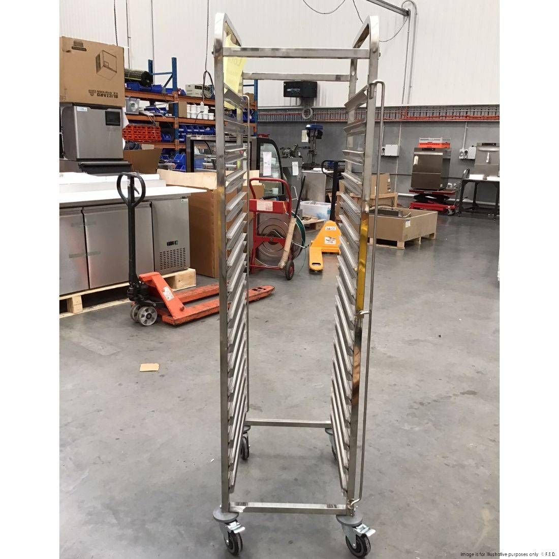 CLEARANCE - Modular System Baking tray trolley with 16 trays - 404091-NSW2109