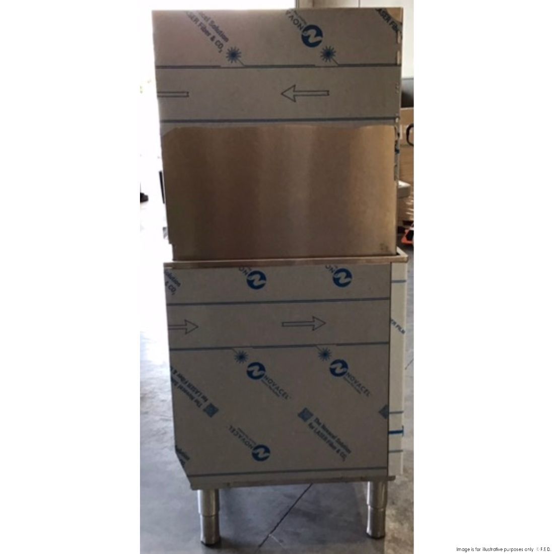 CLEARANCE - Asber Tech Line Pass-through Hood Type Dishwasher - GE-H500BDD-QLD375