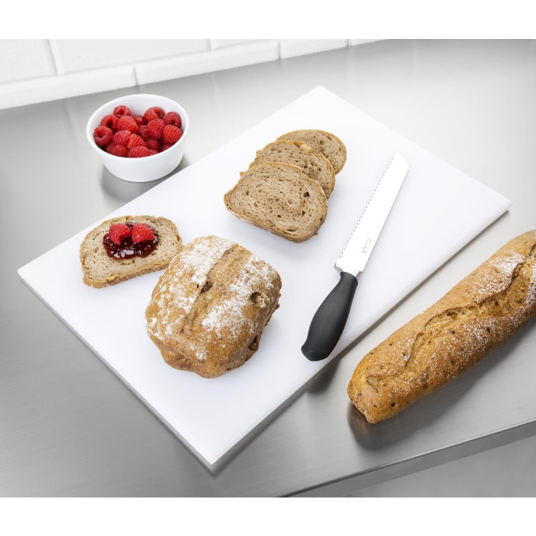 Hygiplas High Density Chopping Board White - 450x300x12mm - J016